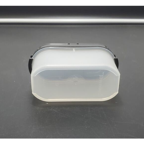 Tupperware Small Spice Shaker Container Sheer w/Black Lid & Flip Top Cap - Picture 3 of 4